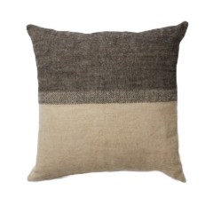 CUSHION COVER EVI LINEN BLACK NATURAL 